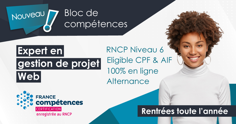 Bloc de comp&eacute;tences Expert en gestion de projet web - Andilcampus